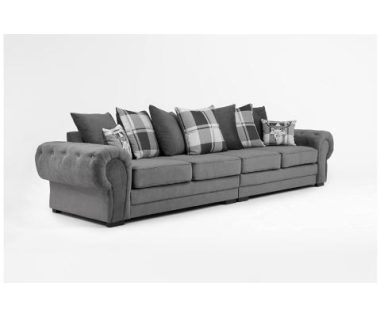 dark grey suede sofa