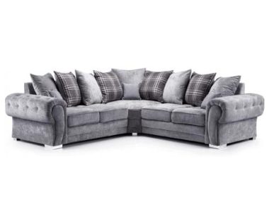 suede corner sofa grey