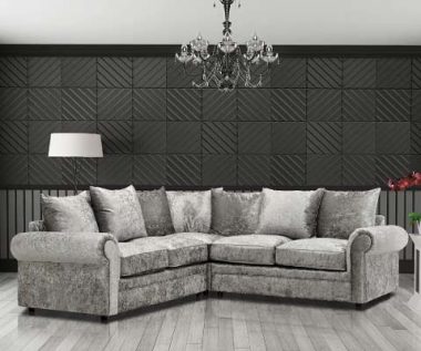silver corner sofa