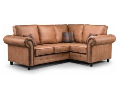 4 seater brown leather sofa