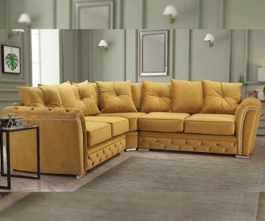 mustard corner sofa