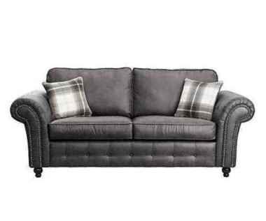 dark grey leather sofa