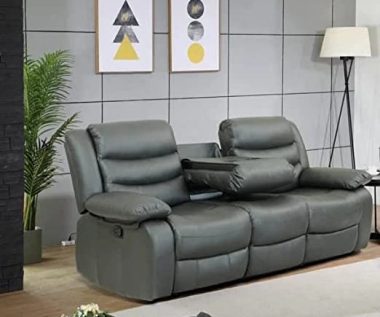 Grey Bonded Leather 2 Seater sofa