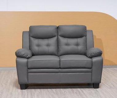 Stationary Grey 2 Seater Sofa Set