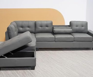 Grey Fabric Sofa Corner
