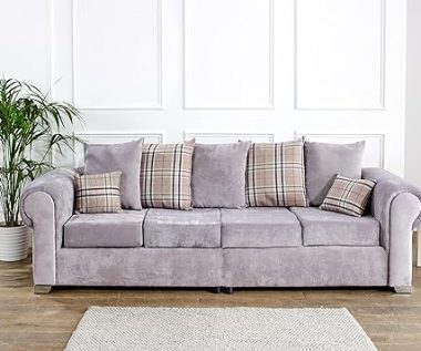 Grey 4 Seater Sofa Set