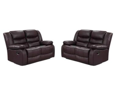 Brown Roma Recliner 2+2 Seater