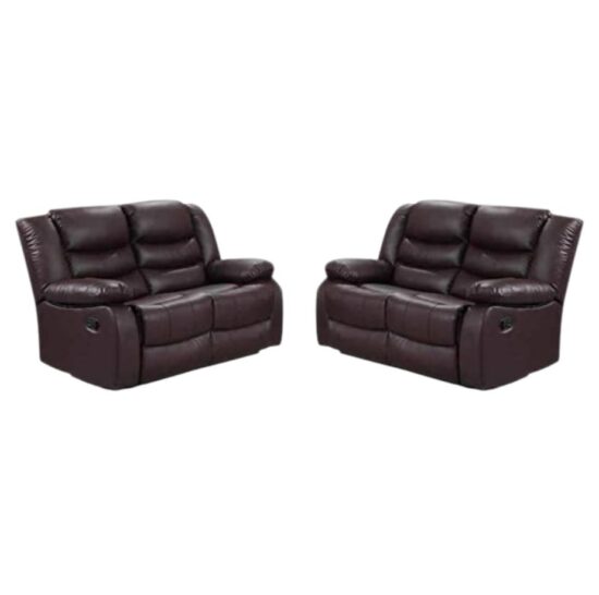 Brown Roma Recliner 2+2 Seater