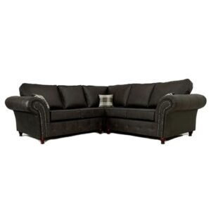 Black Large Corner Sofa