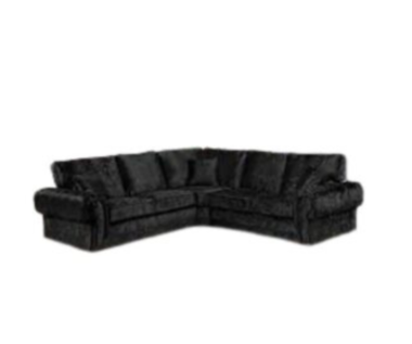 Black Crushed Velvet Sofa