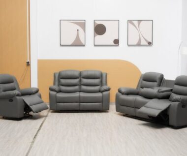 Roma Recliner Bonded Leather Sofa Set