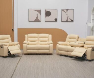 Roma Recliner Bonded Leather Sofa Set