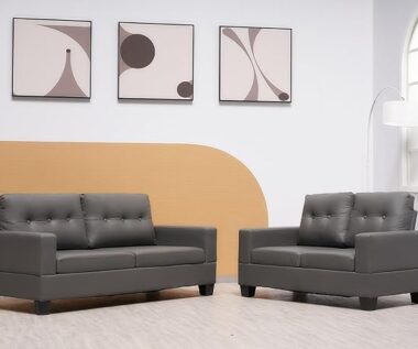 Grey cube 3+2 Seater Sofa