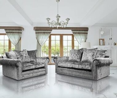 Luxury Crushed Velvet Sofa Set