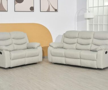 Grey Recliner Fabric Sofa